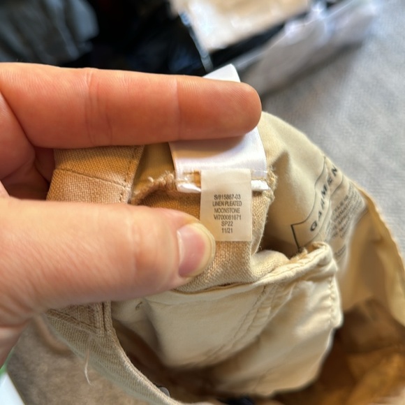 GAP Wide Leg High Rise Linen Pants in Moonstone - Picture 11 of 12